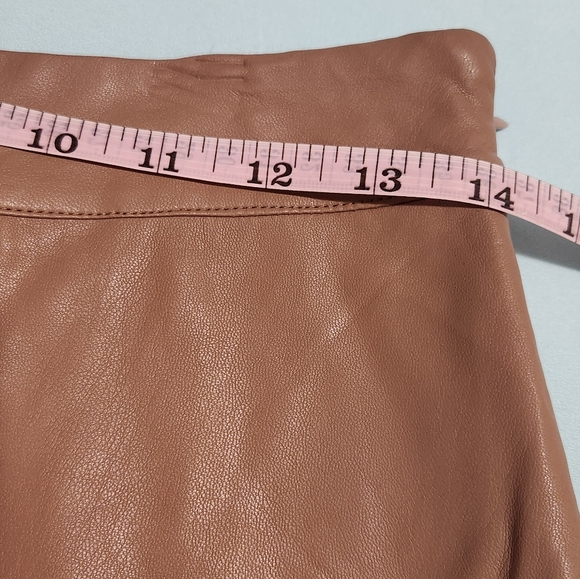 PROLOGUE WOMEN'S A-Line Faux-Leather Midi Skirt Brown Size 2. - Picture 2 of 8